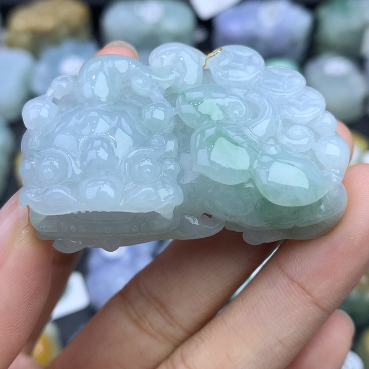 翡翠颈饰未镶嵌范**军天然缅甸翡翠