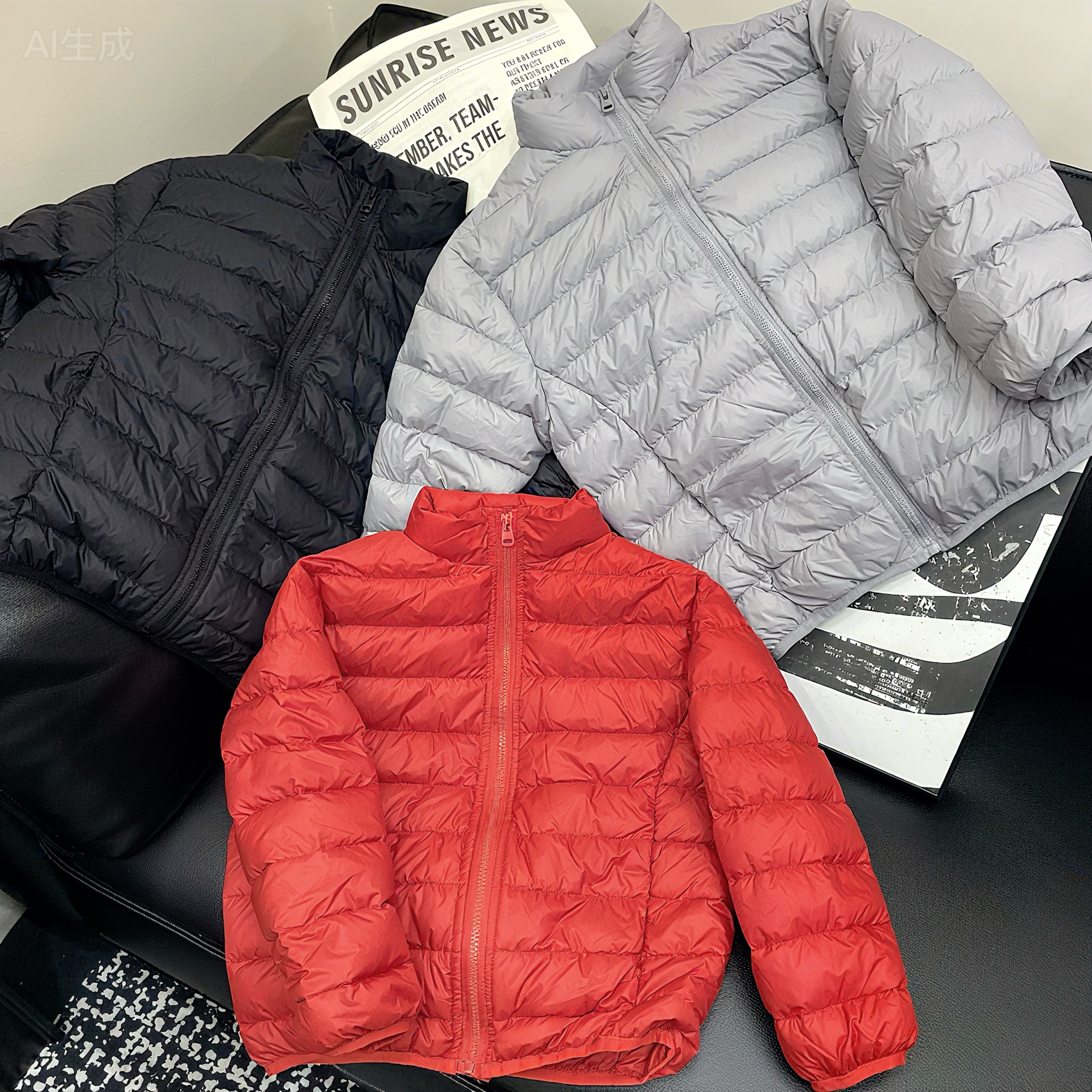 sisikids童装2025年简约时尚轻薄羽绒服校服神器