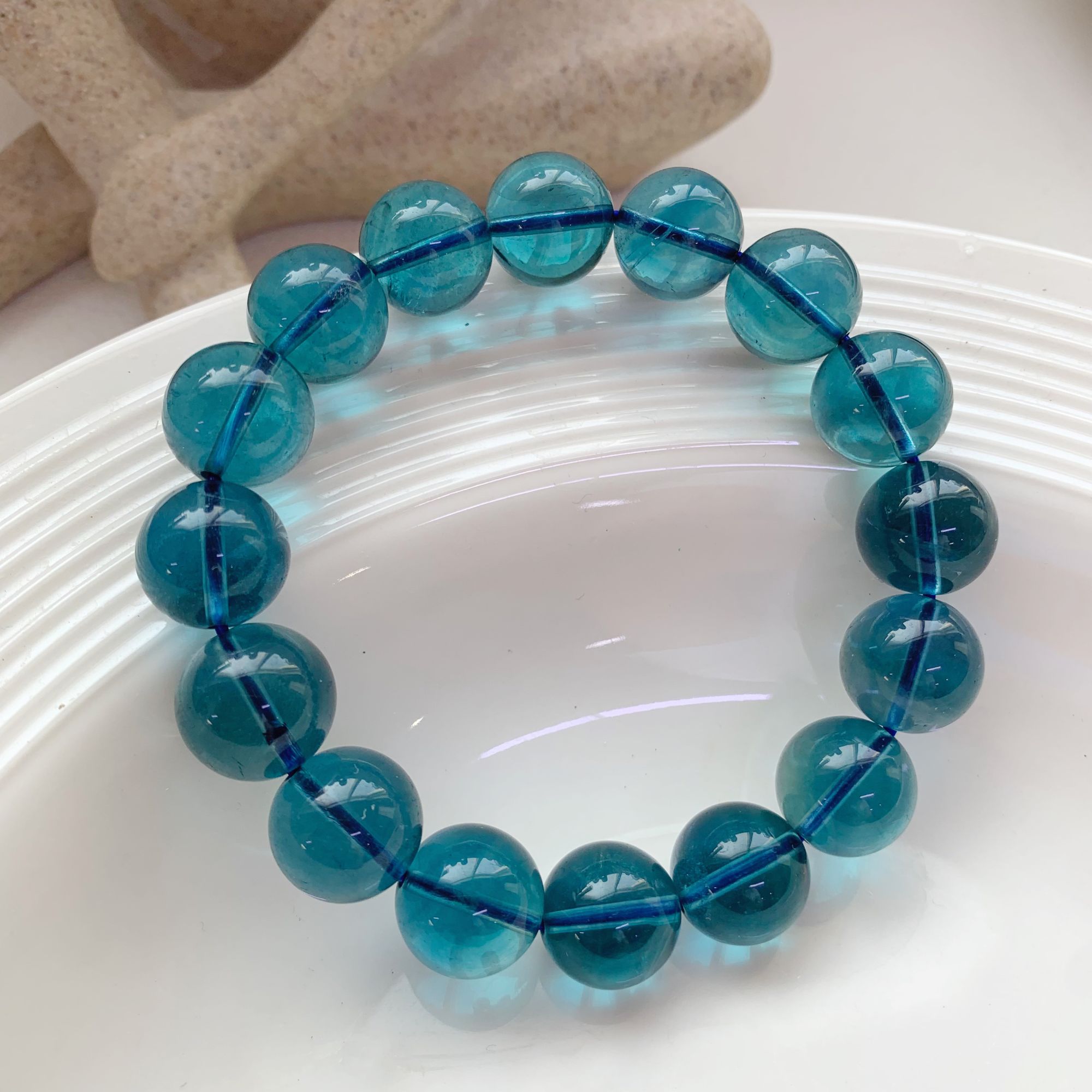 LYS01天然蓝萤石手链女单圈送礼物手串多样性发一