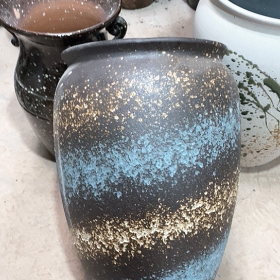 紫砂花盆口26高度41黑刷