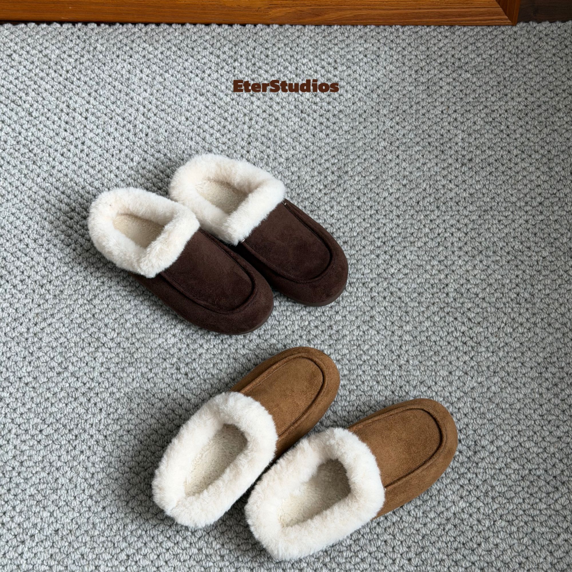 Es家柔糯时尚舒适简约平底一脚蹬休闲懒人包头拖鞋