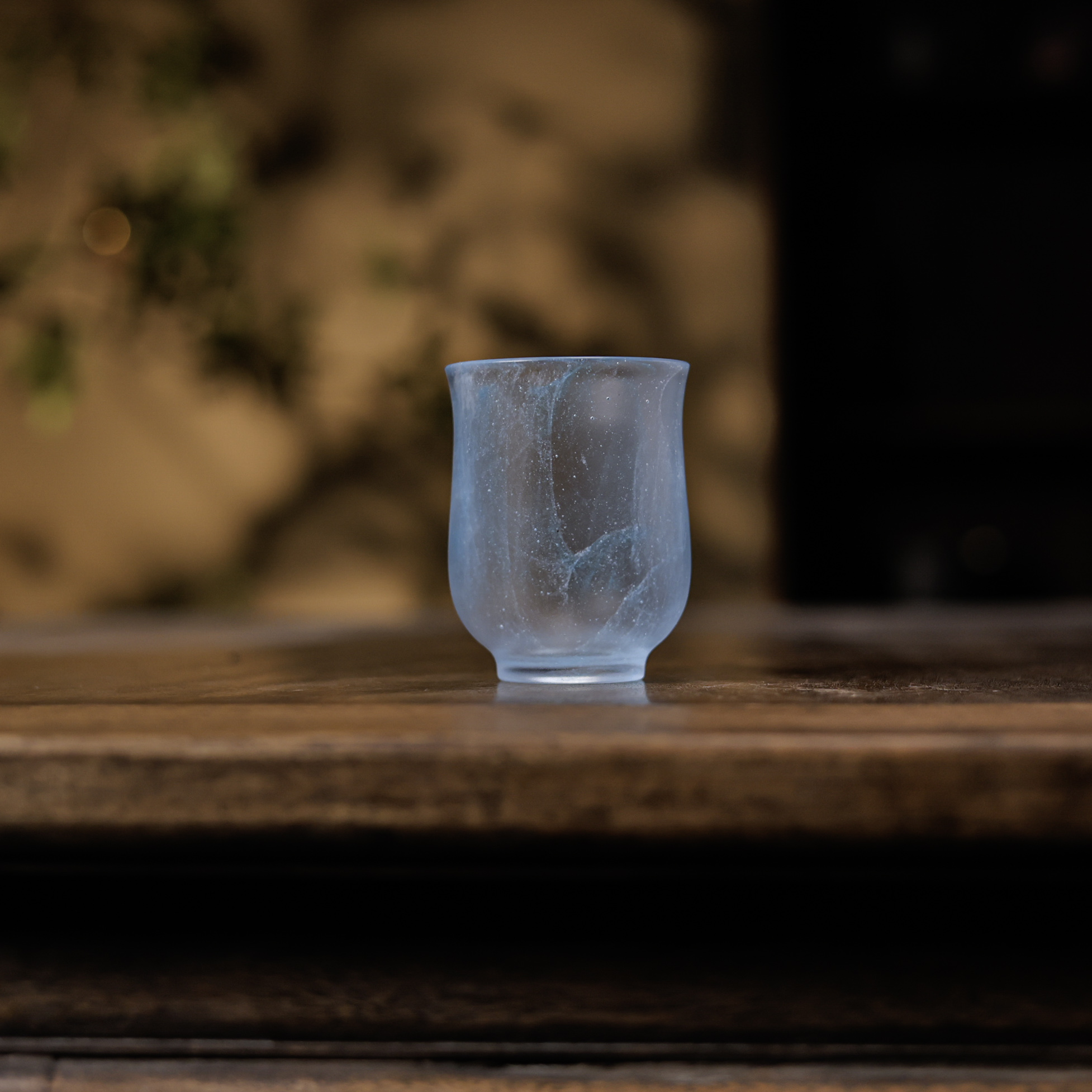 【静姐小院】粉彩闻香杯-冰蓝色（琉璃S0622）