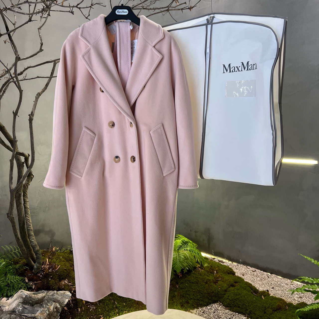 maxmara/241067/34码/淡粉101801经典款大衣/99新/1.95