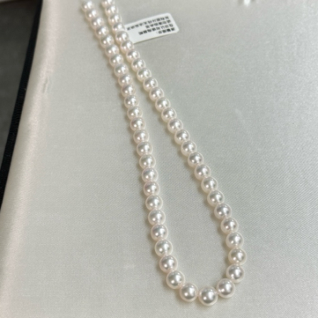 【新品福利】极光7.5-8mm海水akoya珍珠项链正品镜面光