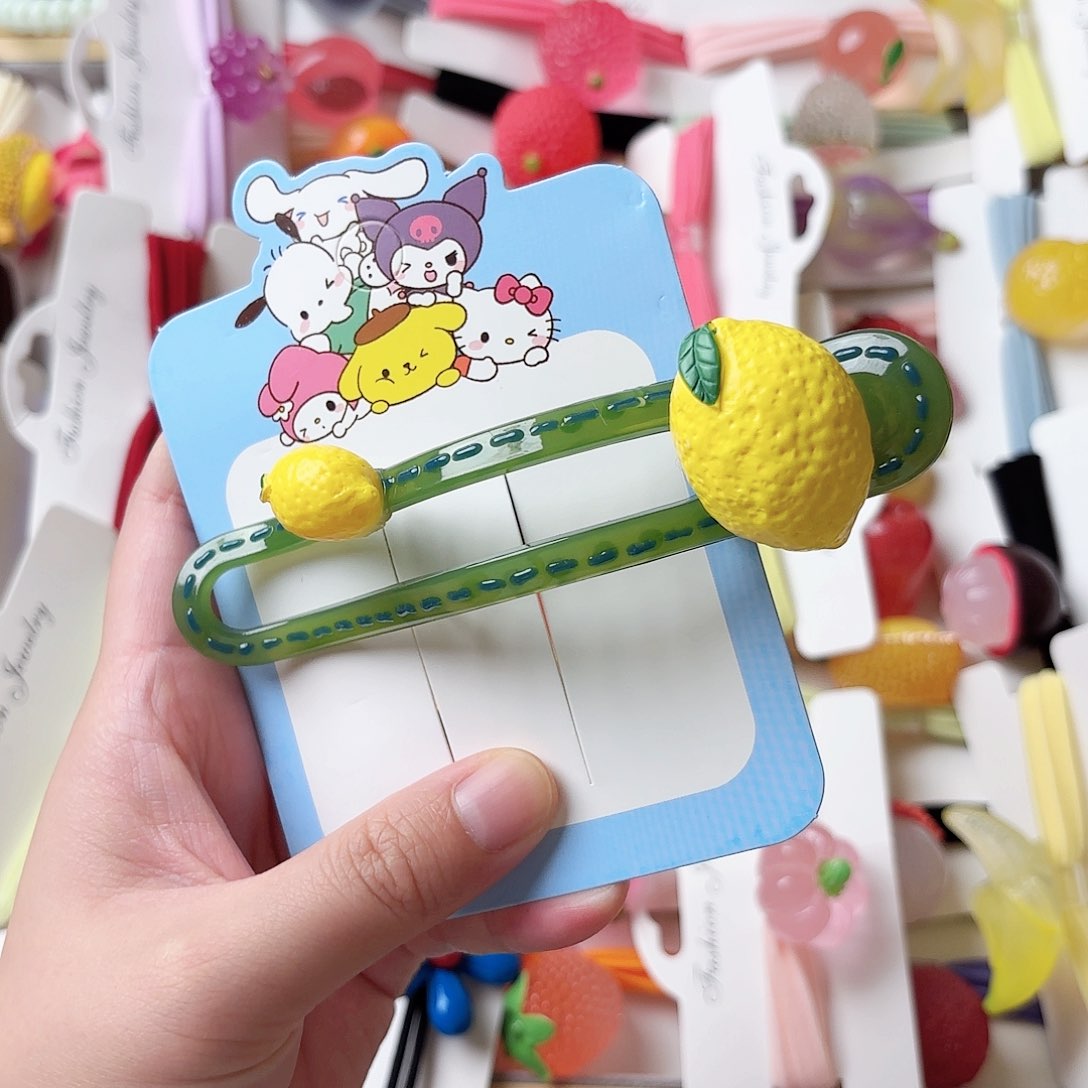 布艺非金属柠檬懒人夹