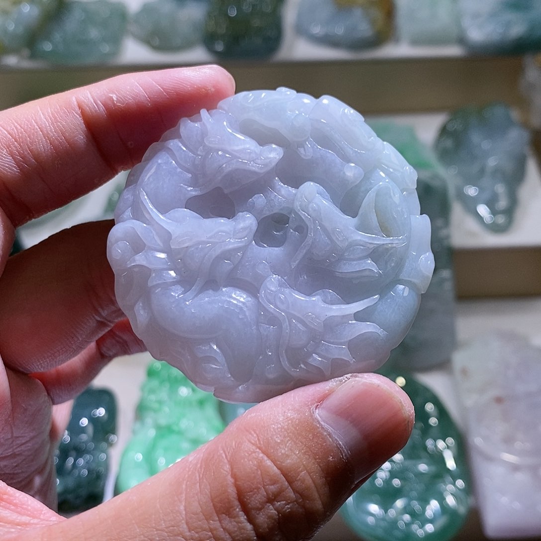 【闪购商品】翡翠颈饰未镶嵌九龙