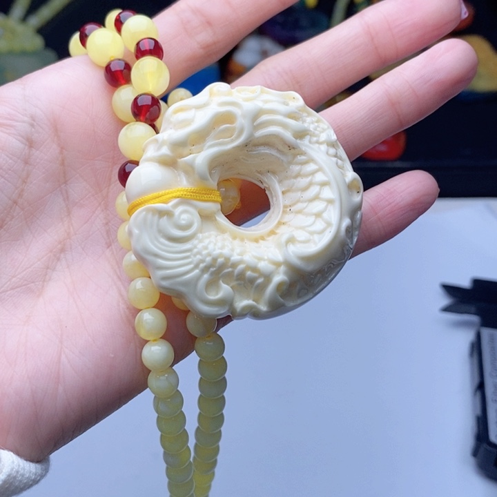 蜜蜡颈饰未镶嵌359套装
