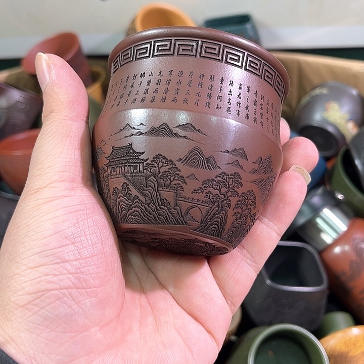 茶杯紫砂全手工紫砂主人杯