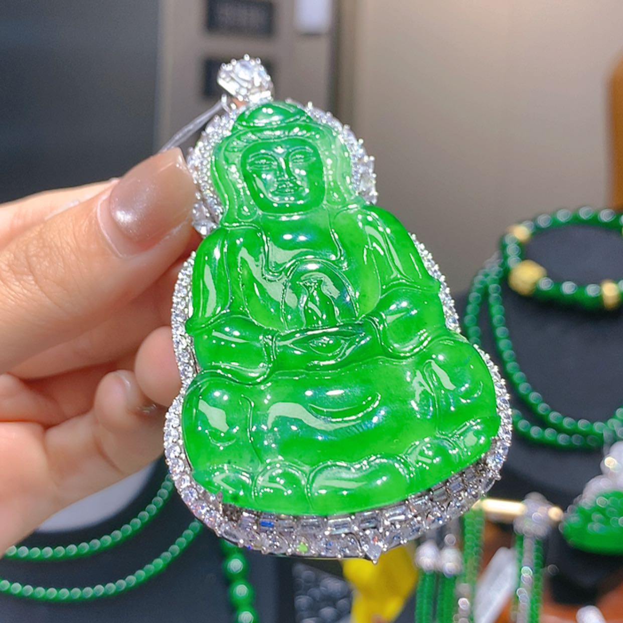 【闪购商品】翡翠未镶嵌颈饰6柒姐