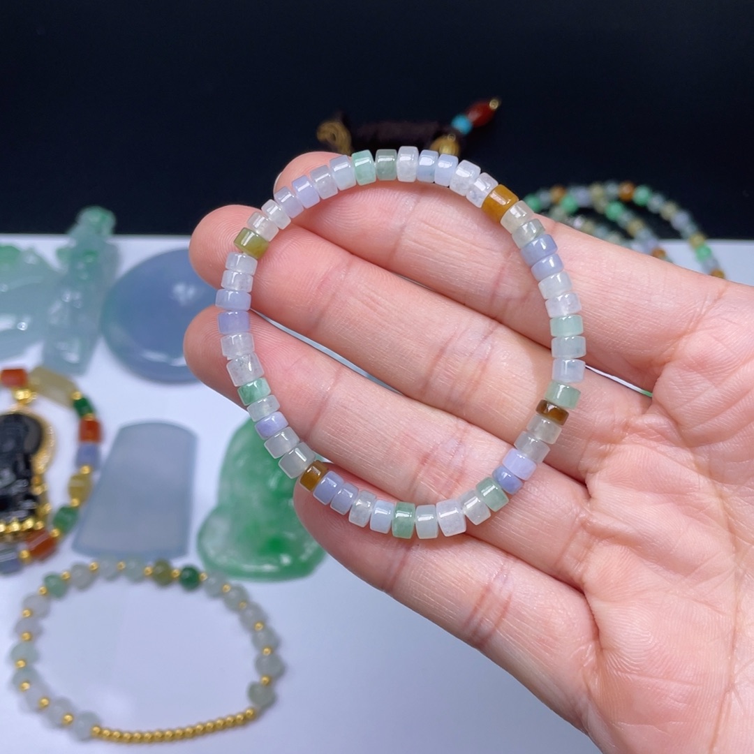 翡翠手链未镶嵌手串