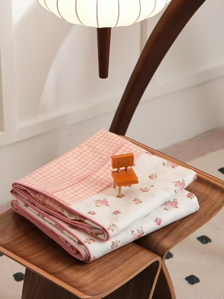 外贸原单60支双股纯棉AB版单人被套