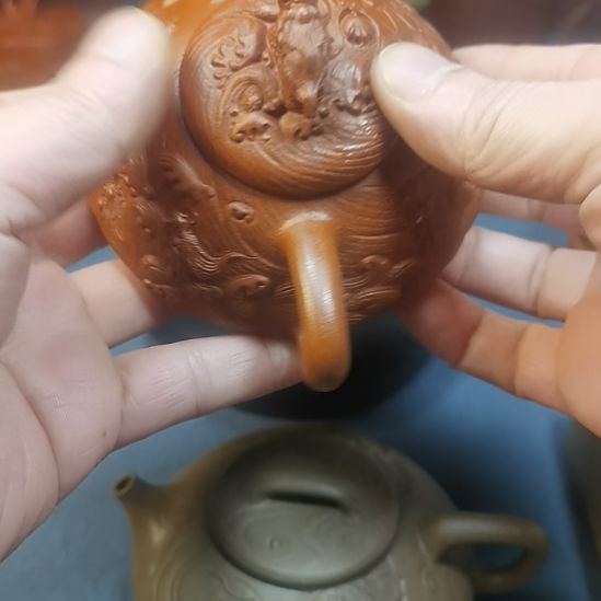 光***丈紫砂茶杯紫砂九龙至尊石瓢壶