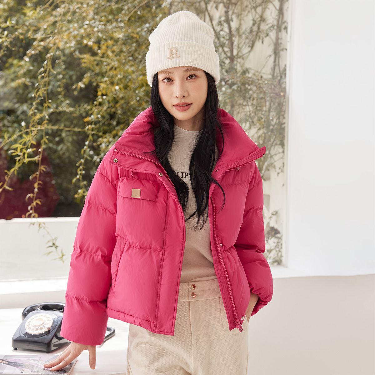 【直播专享】商场同款新品面包服短裤鸭绒服D1044064