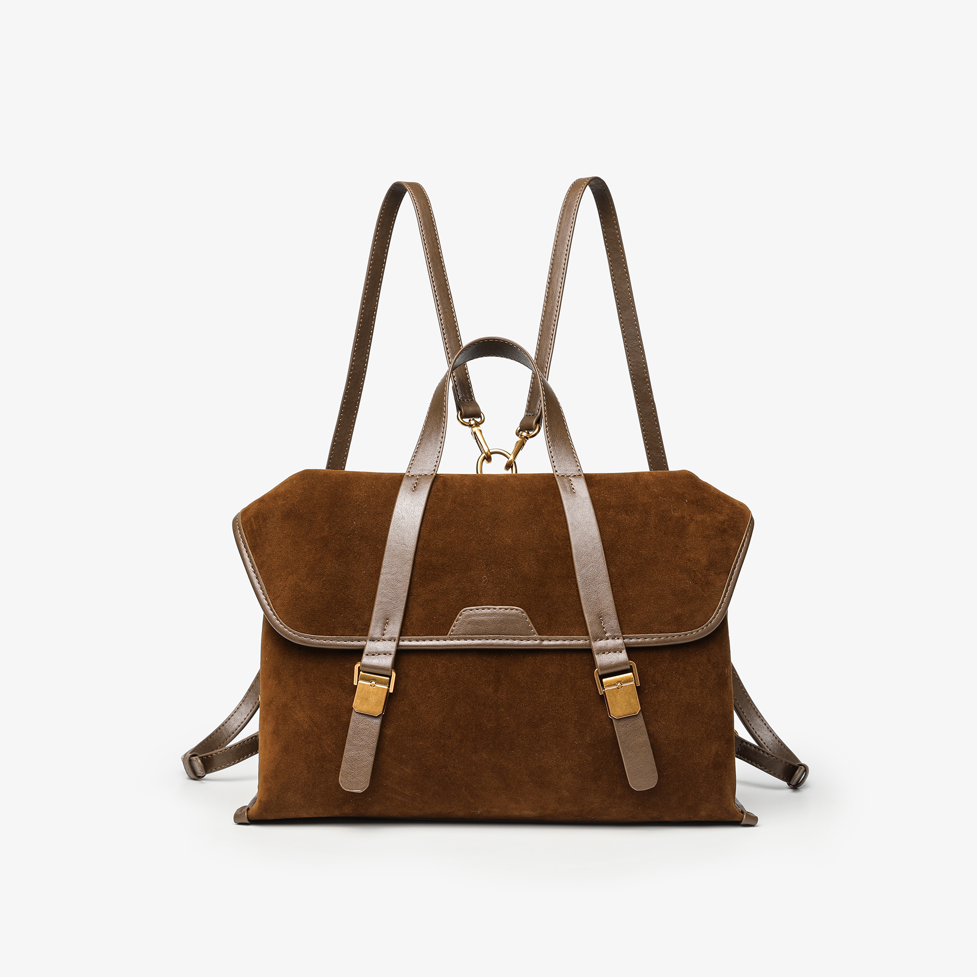 卡尔 蔻斯复古英伦风磨砂双肩包CK25920K棕色