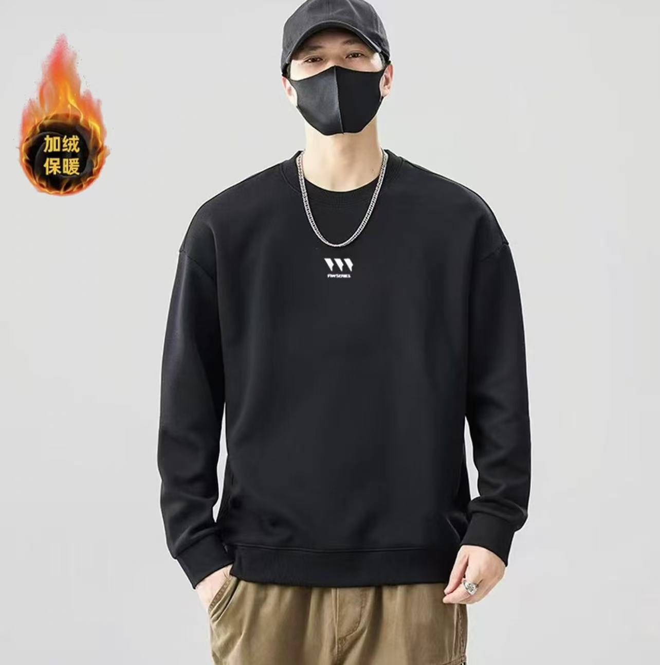 【2025重磅加绒刺绣彡】圆领男款休闲运动时尚简约百搭潮流男卫衣