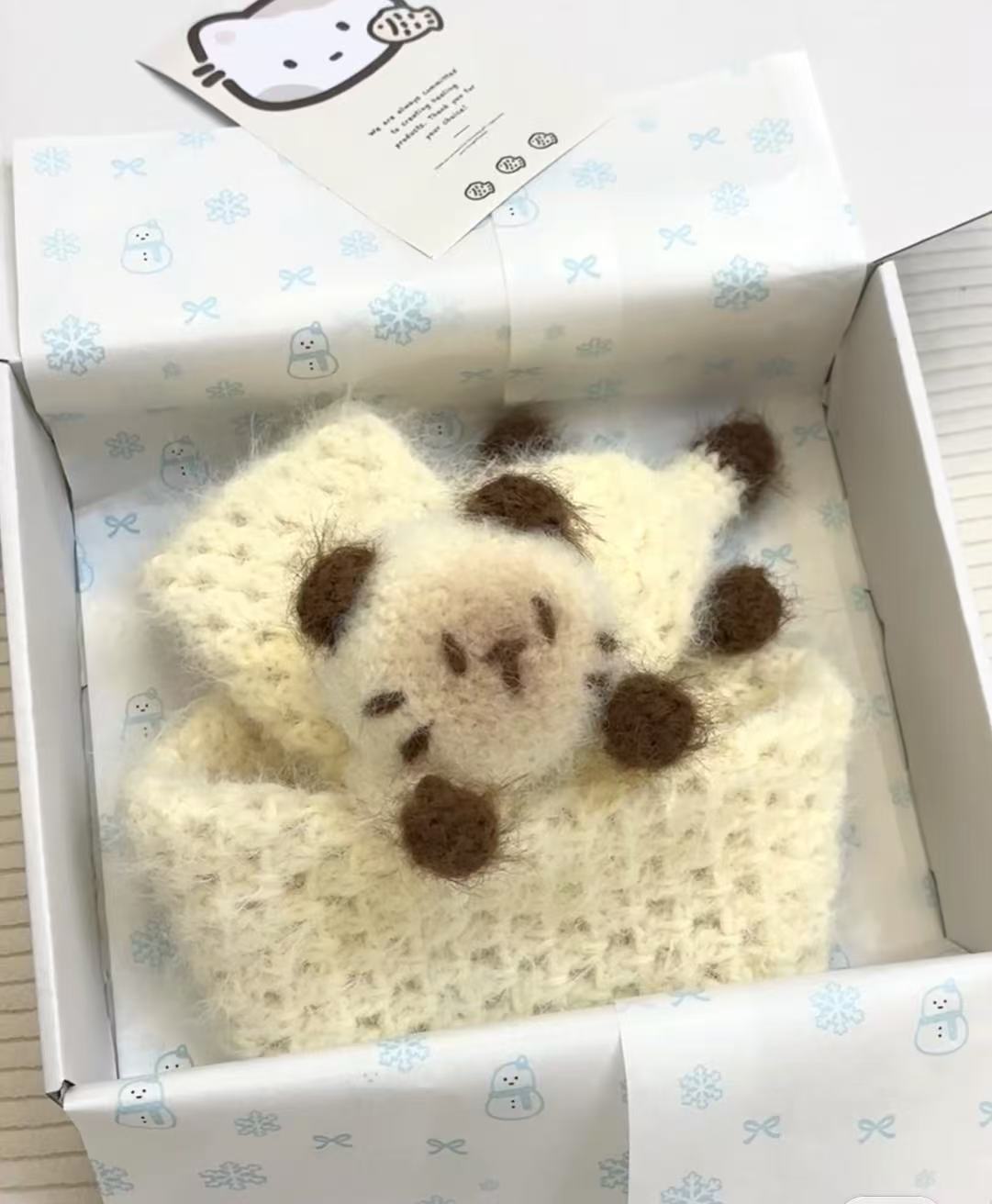 雪花纱羊毛混纺暹罗猫猫围巾钩针diy材料包手工编织 两团起拍