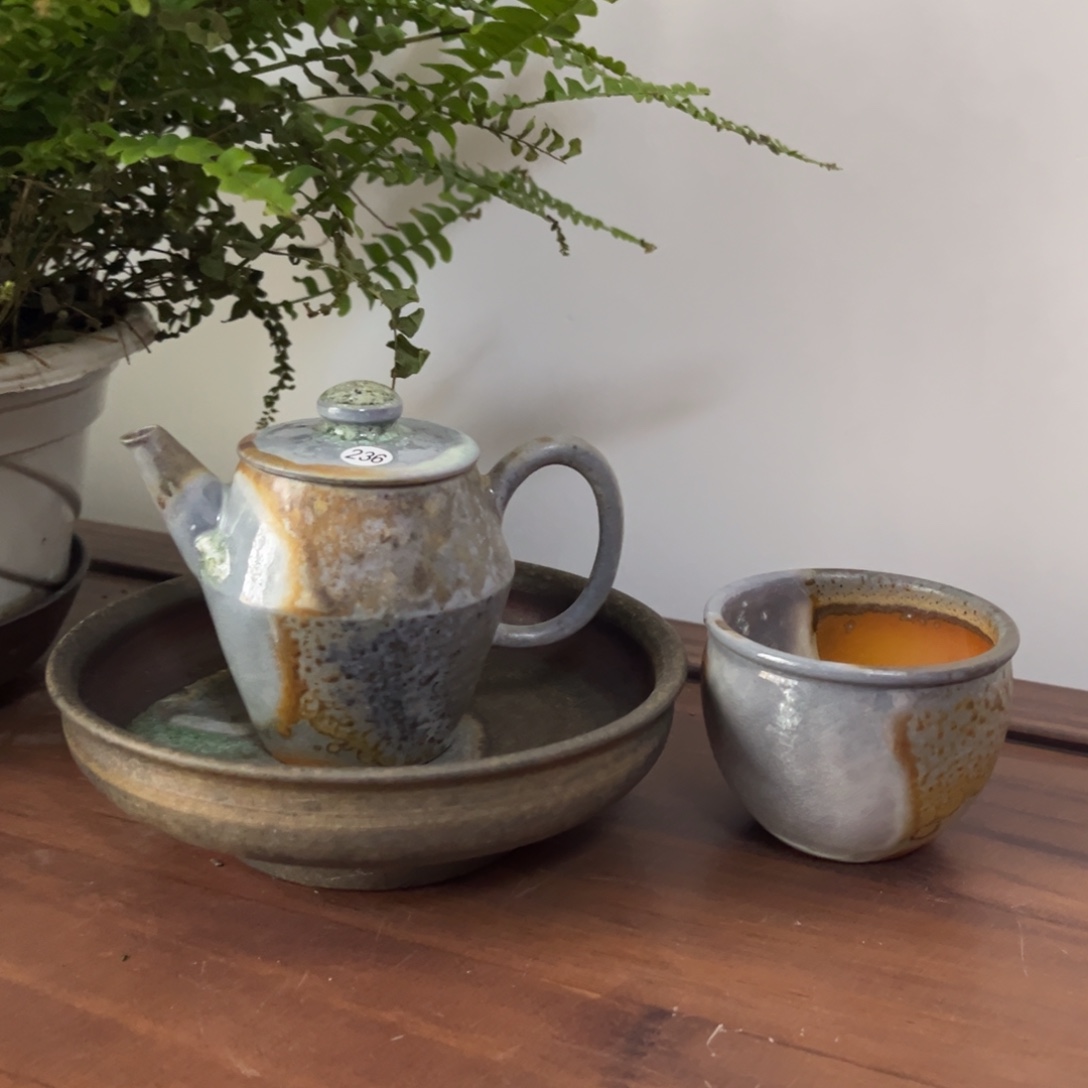 纯柴烧之中白三件套 可拆分