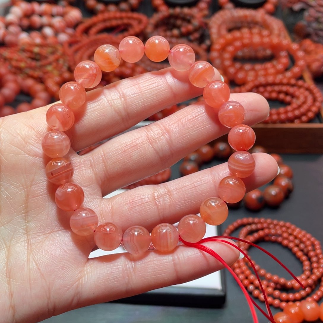 南红玛瑙手链未镶嵌