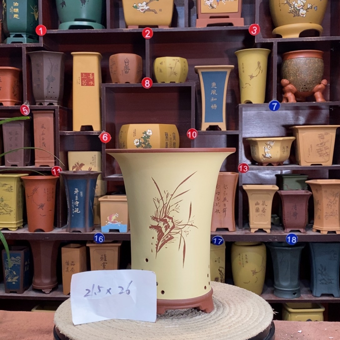 紫砂艺术紫砂花盆