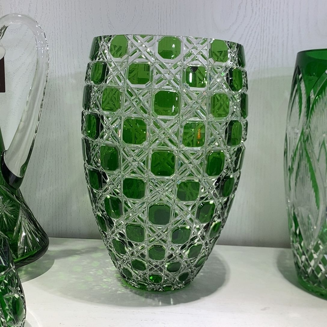 摆件QB1870进口水晶龙眼蛋壳花瓶