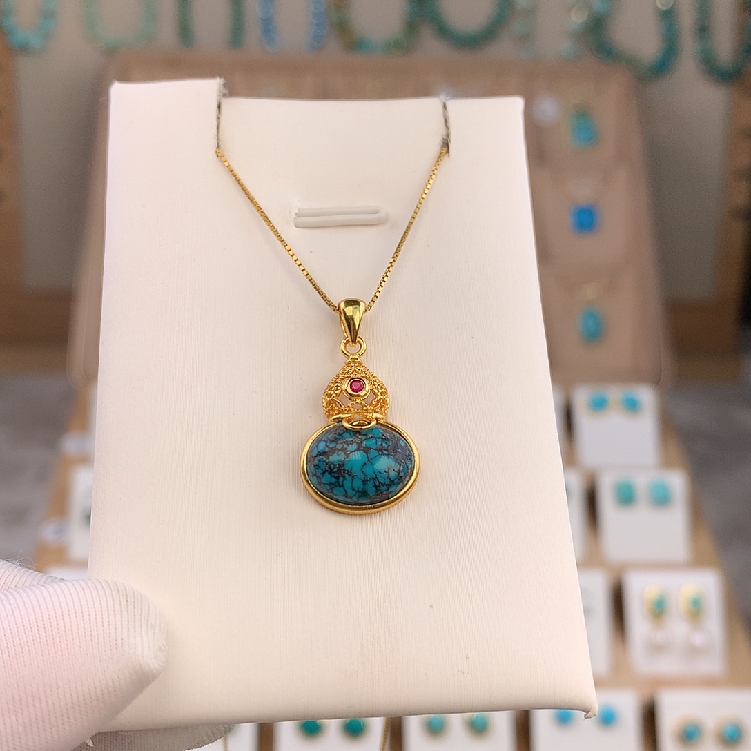 绿松石未镶嵌吊坠(不含链)