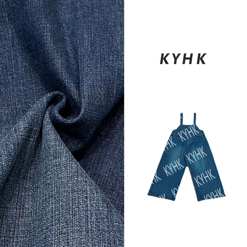 KYHK做旧水洗腰带阔腿牛仔背带裤240909