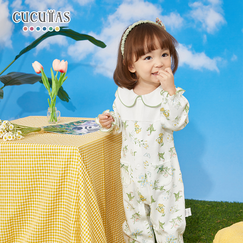 25新款cucutas婴幼儿女童精灵的花园连体服哈衣爬服CY25SPW001