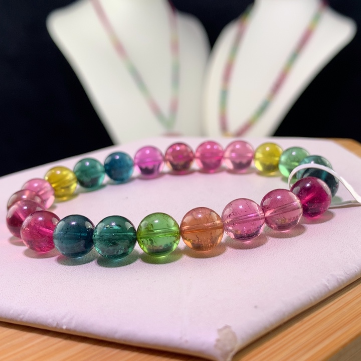 双色碧玺手链未镶嵌