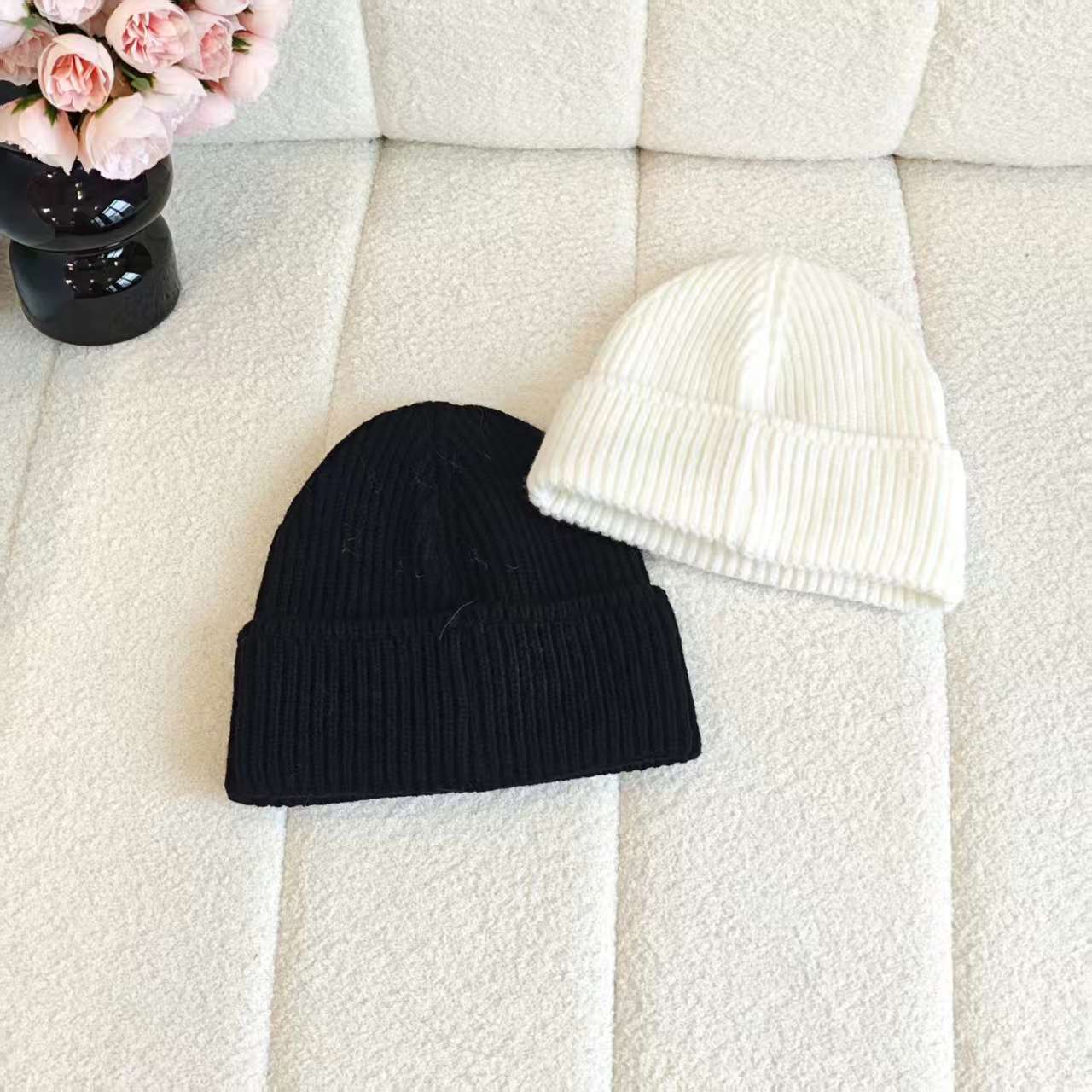 （非市场版）51055秋冬针织帽ins香风字母版休闲百搭保暖冷帽