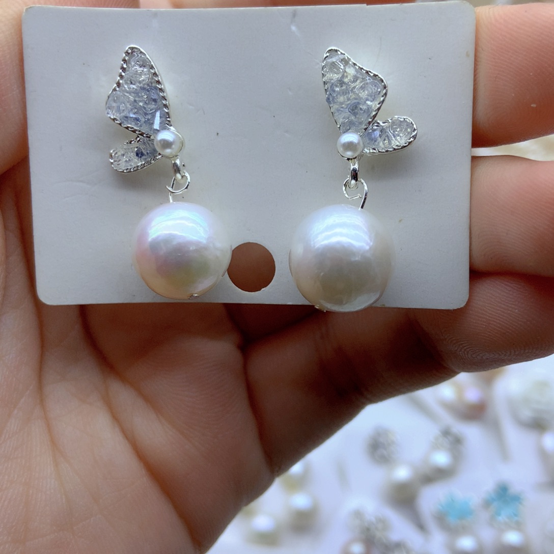 未镶嵌耳饰淡水珍珠