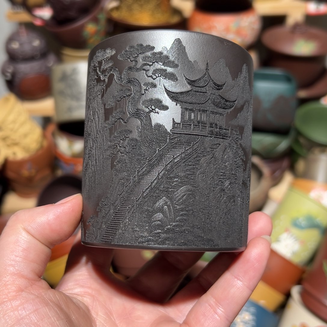 紫砂茶杯宜兴紫砂主人杯