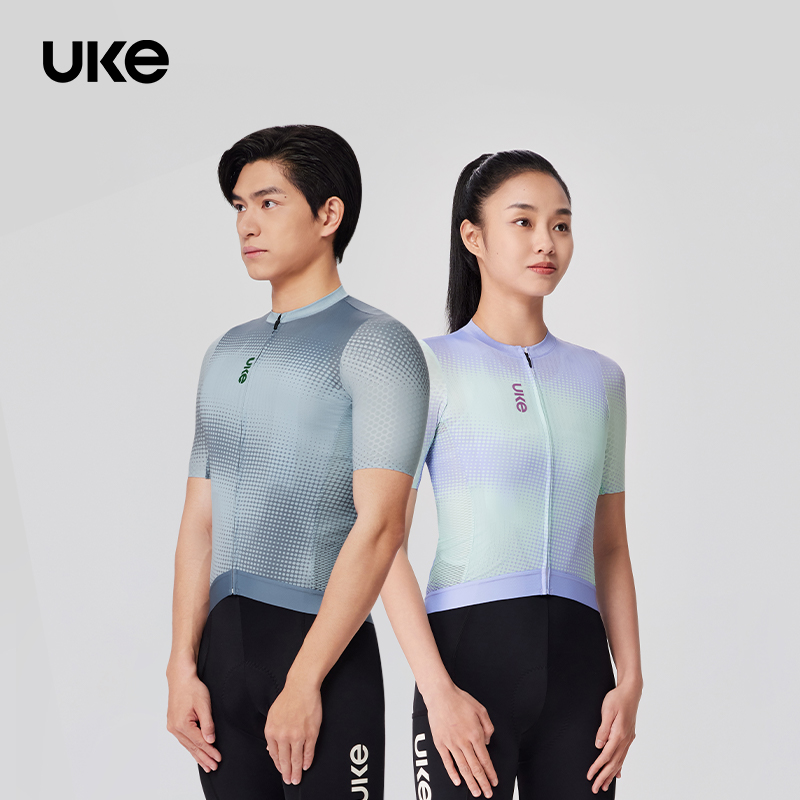 UKE男女短袖骑行服意大利轻薄网眼透气环保竞技速干 闻淙/溪然