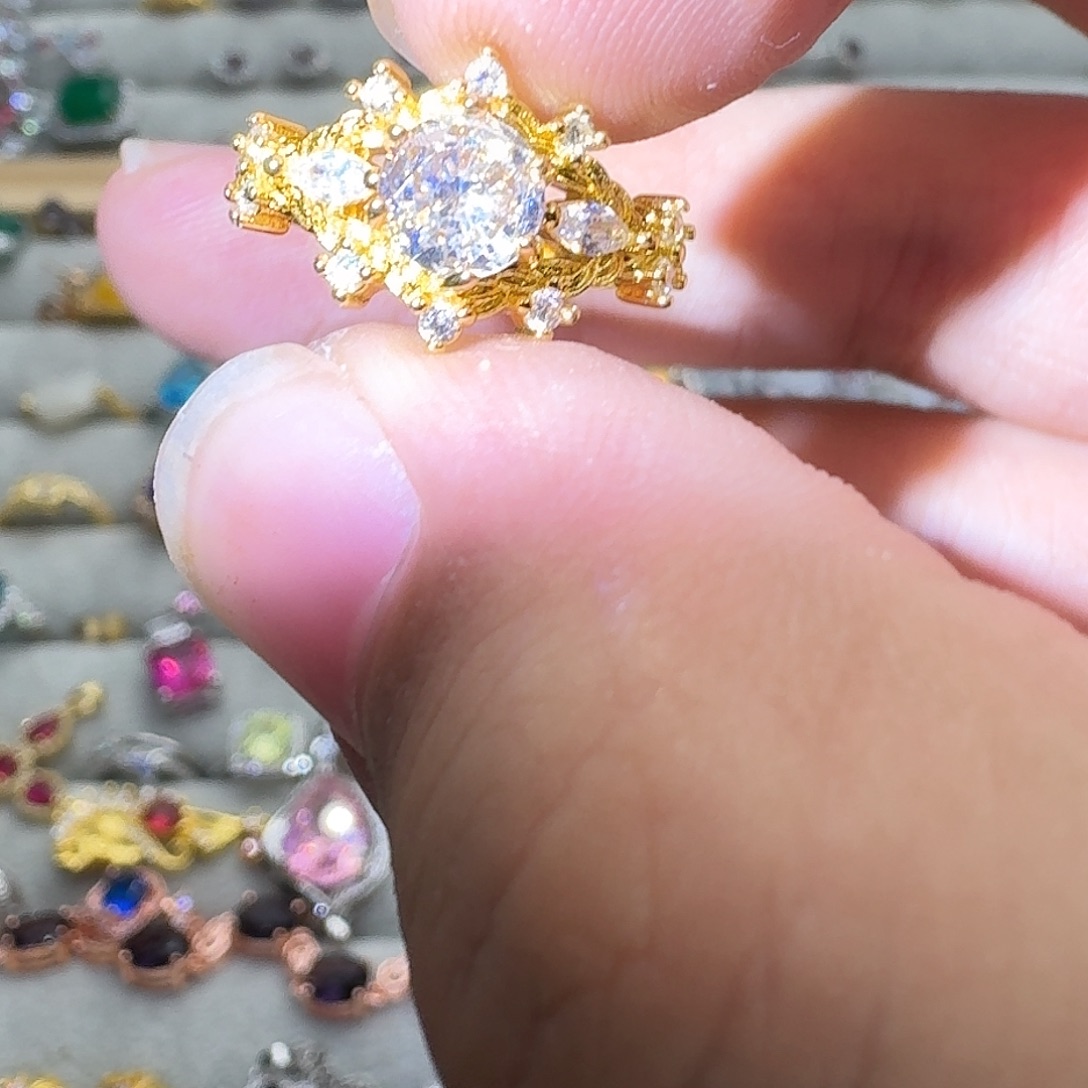 戒指水晶银S925镶嵌