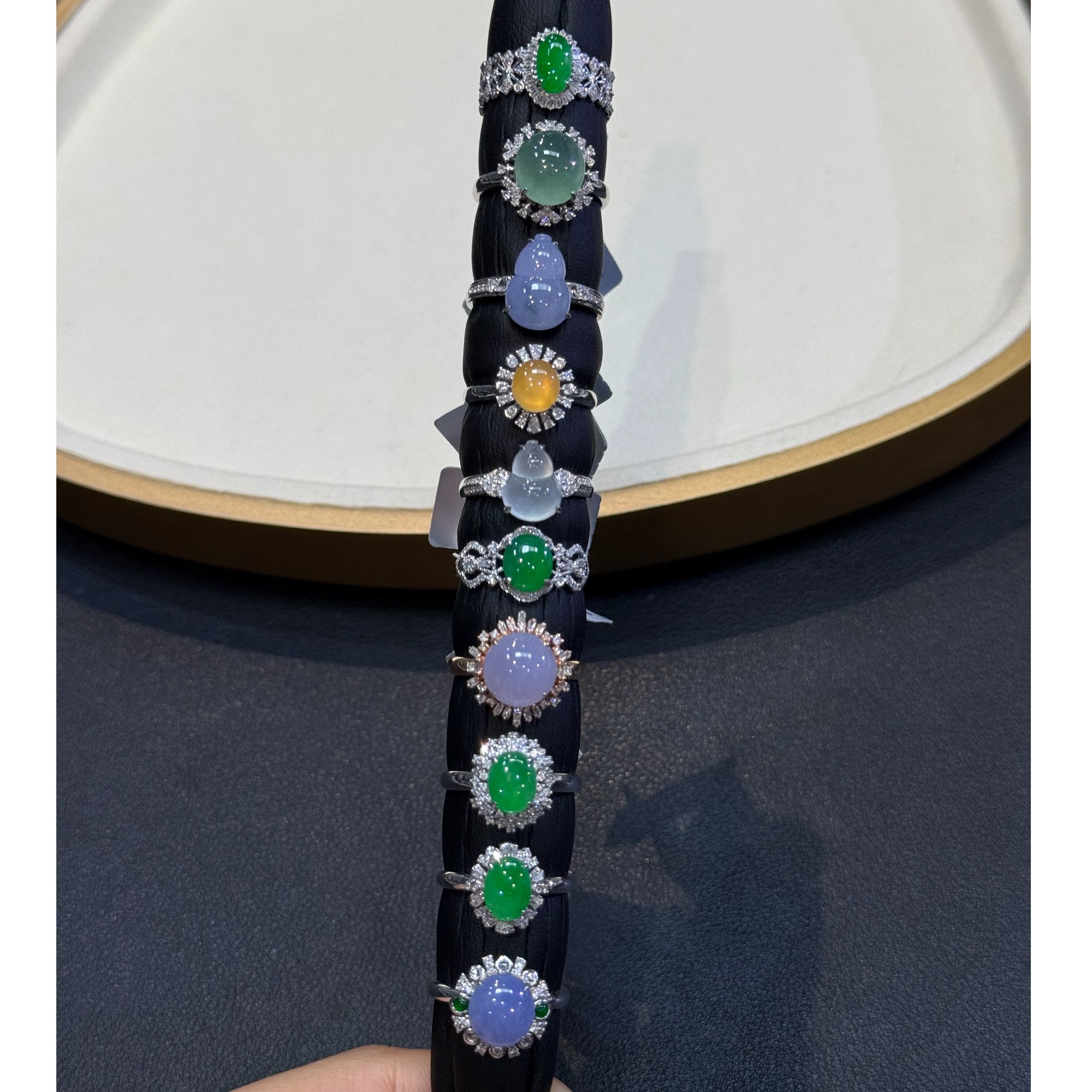 翡翠戒指1件-18K金-多样性发货只发一件-K02-JX|CXQ21