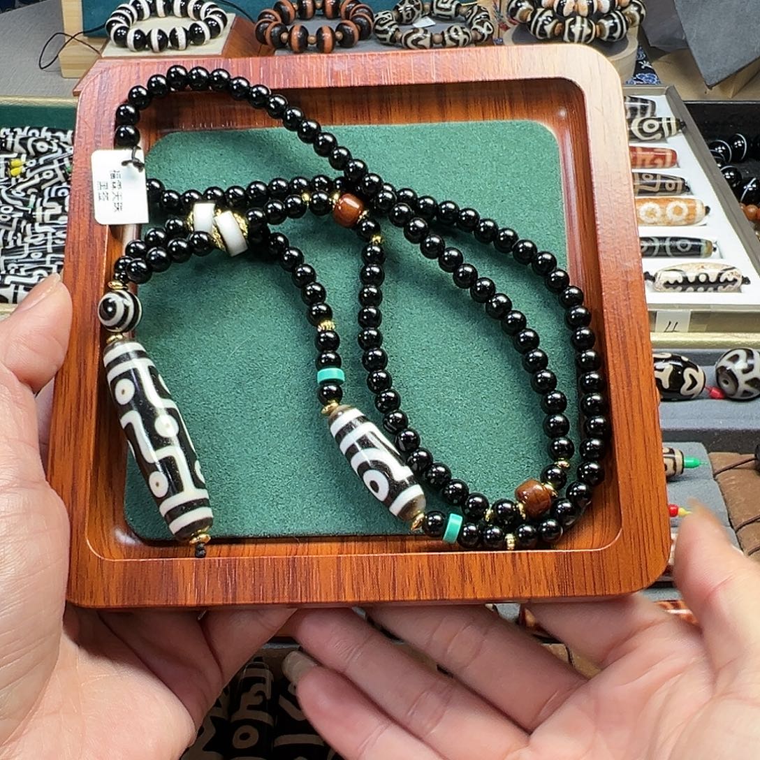 玛瑙/玉髓未镶嵌珠宝半成品聚缘折九套链