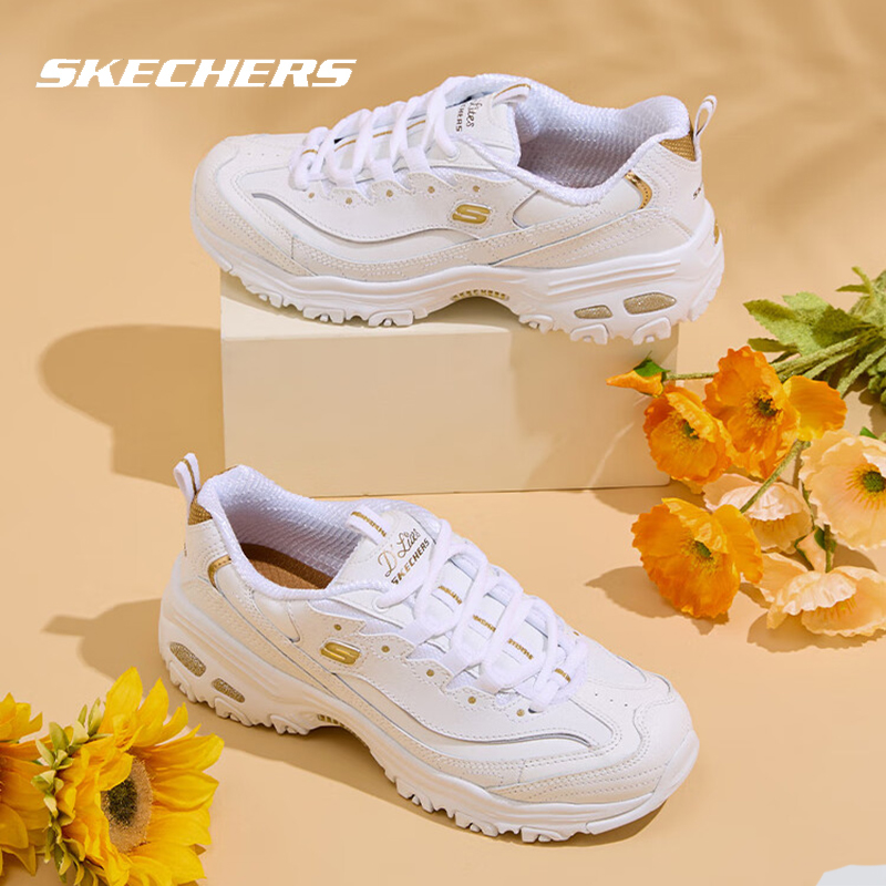 Skechers斯凯奇金标小白熊女鞋熊猫鞋厚底增高老爹鞋运动鞋11931