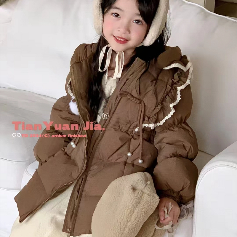 【毛球泡芙】女童冬季外套儿童短款加厚外套女宝宝冬装外套