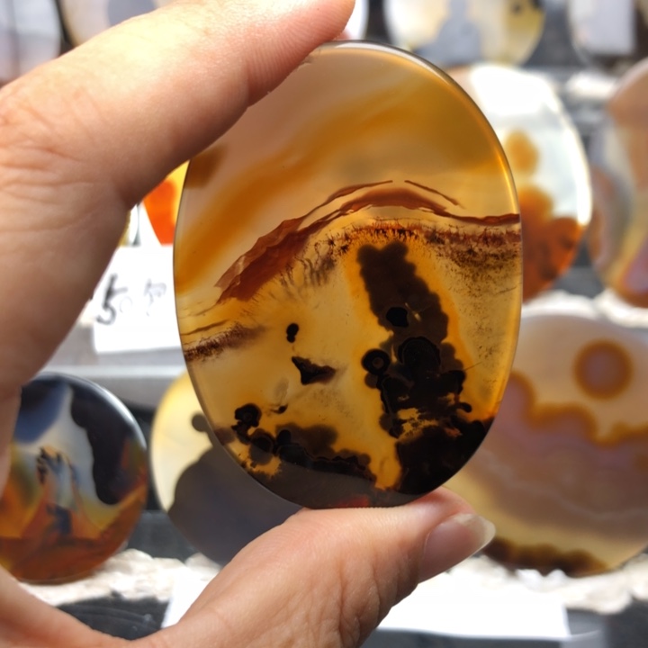 合金玛瑙/玉髓珠宝奇石060有瑕