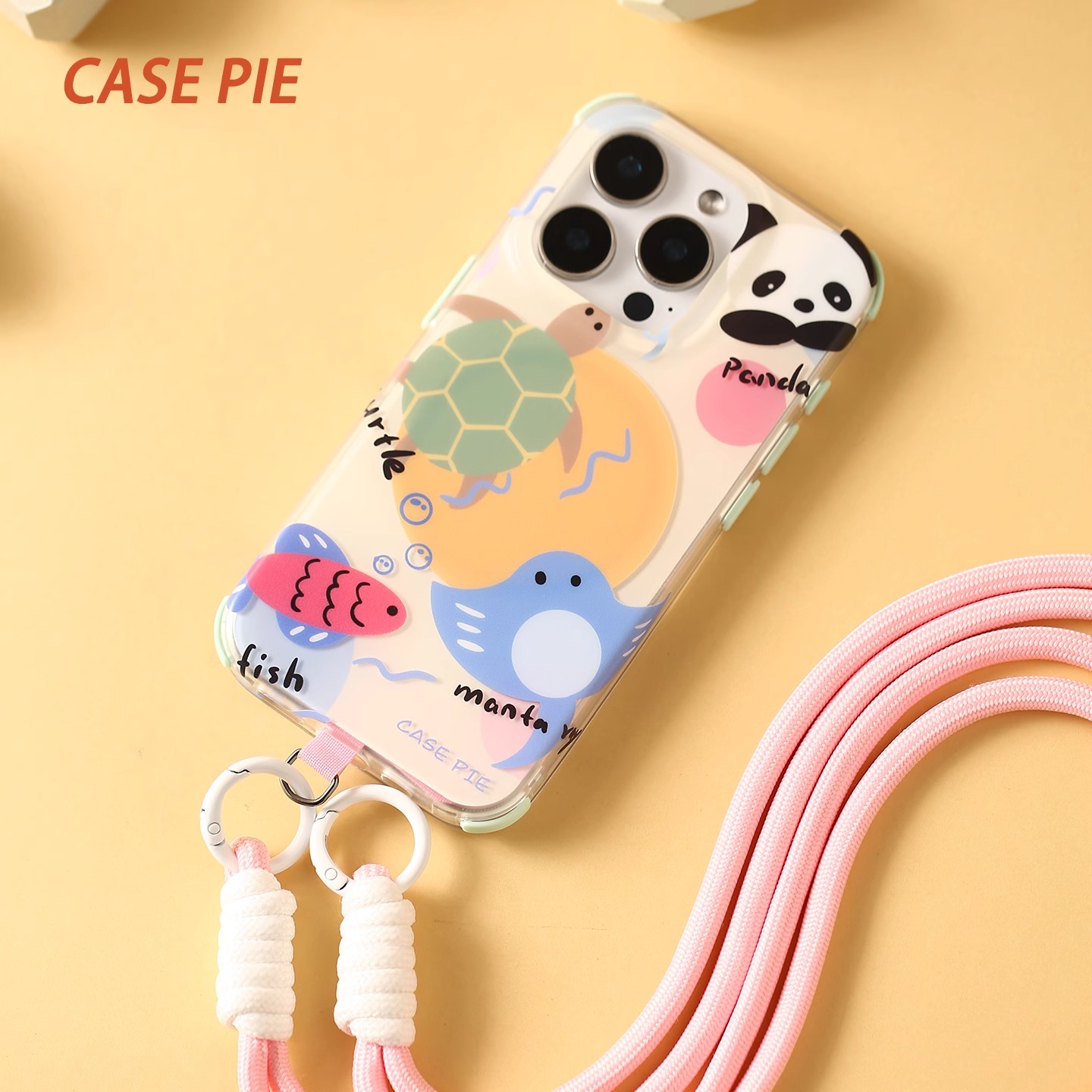 新款iPhone17pro四角伸缩斜挎挂绳适用苹果15/14/16全包手机壳IMD