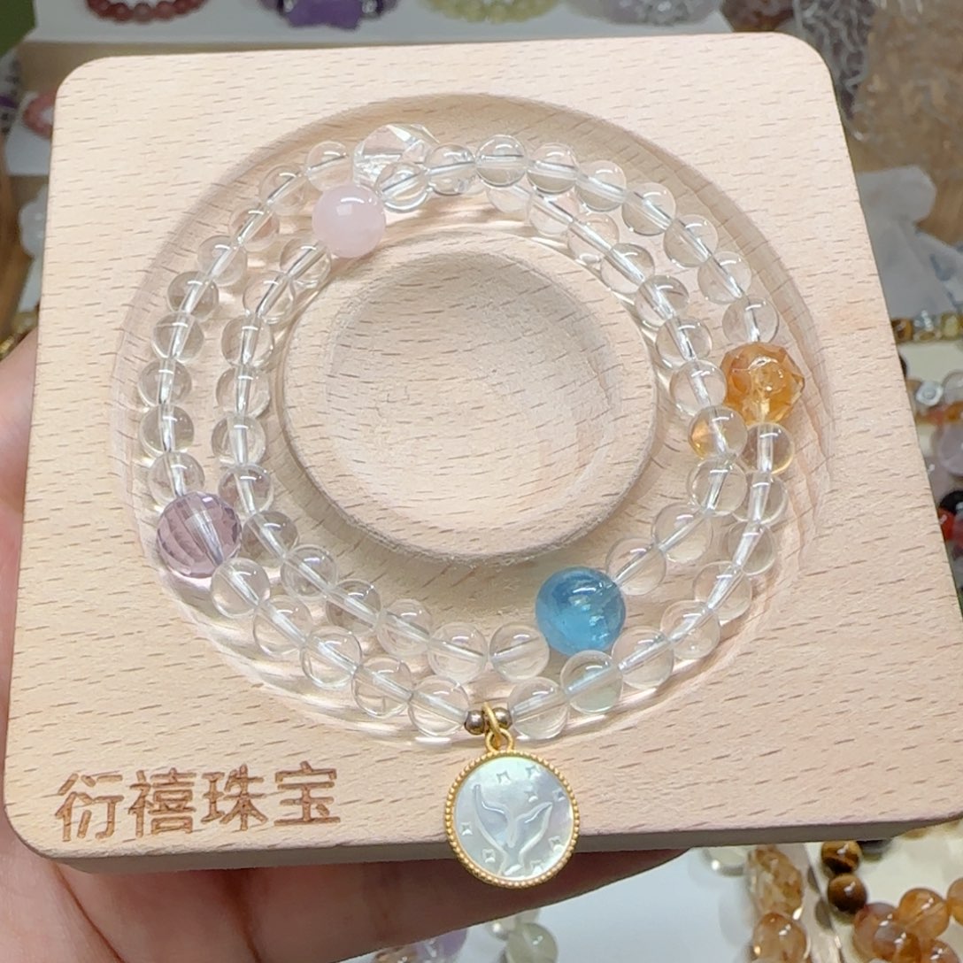 水晶手串未镶嵌年年有余糖