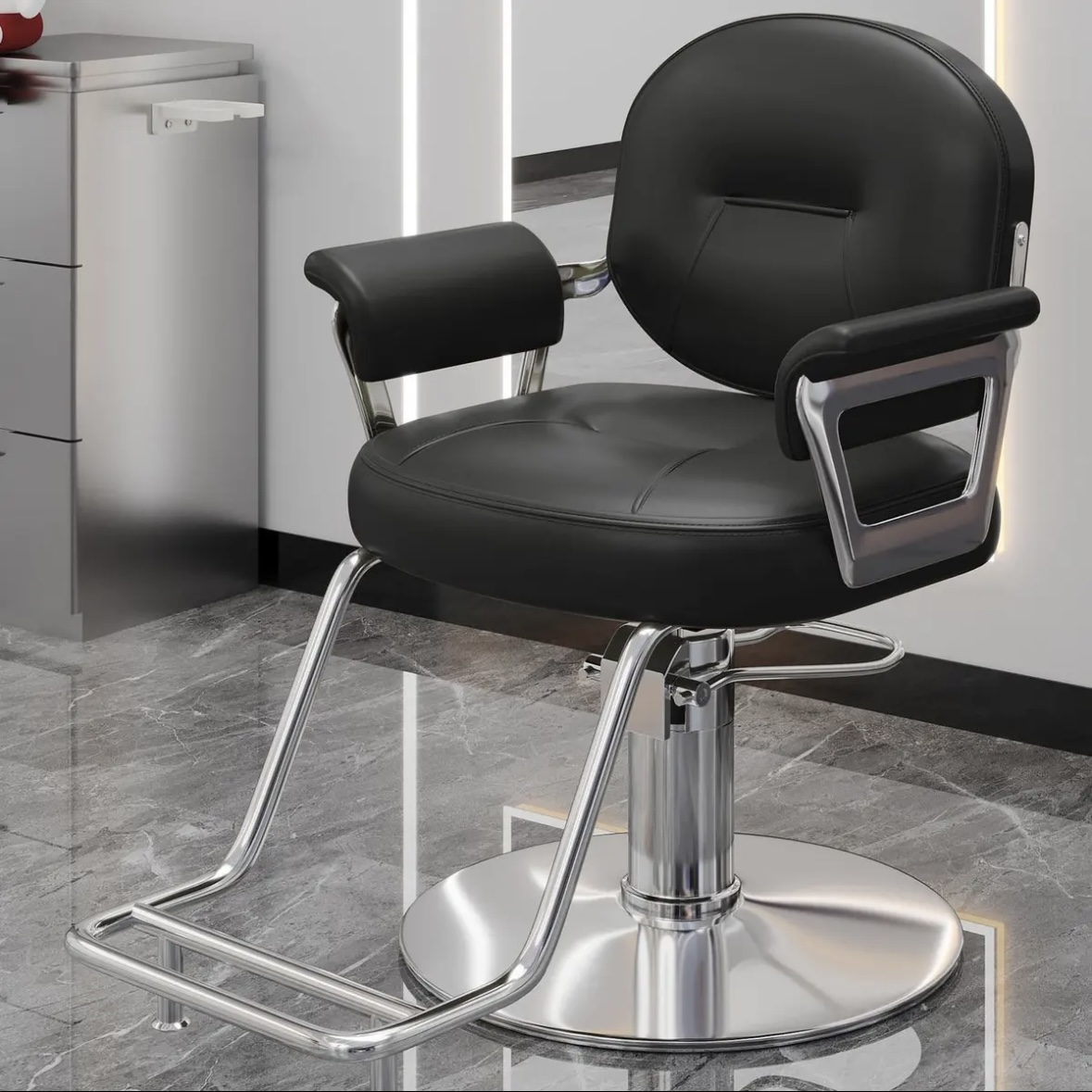高端可升降旋转理发店椅子发廊专用剪发烫染座椅