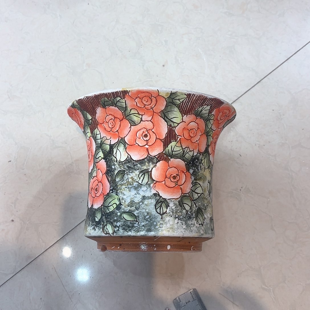 紫砂花盆春**开手工花盆默认微瑕