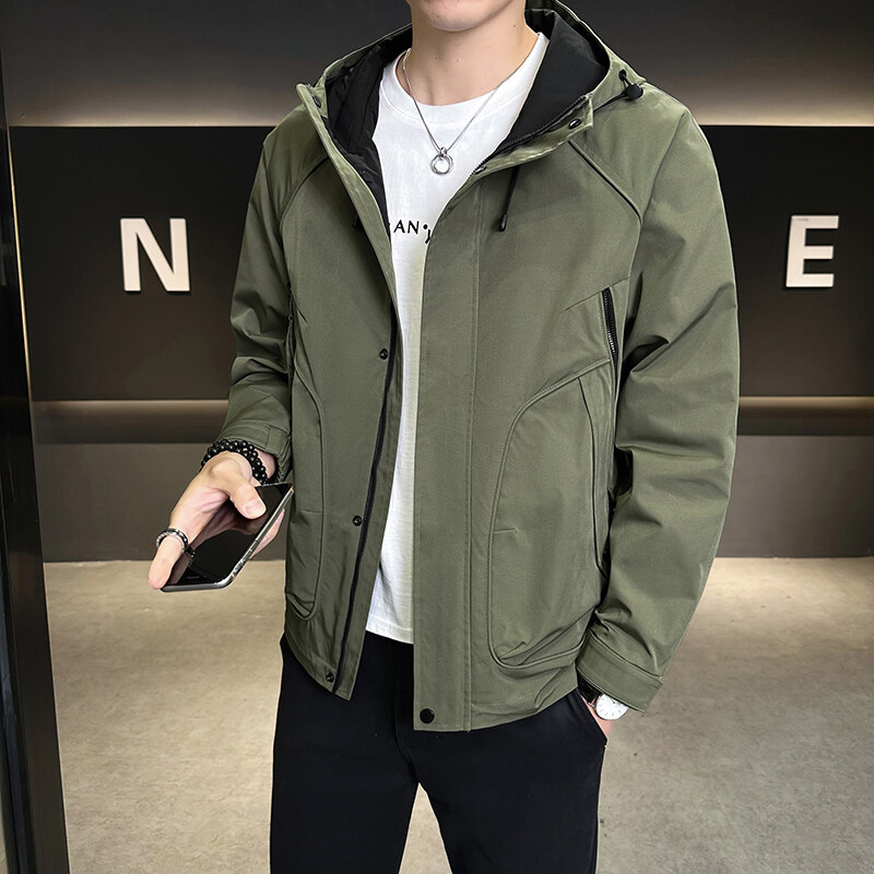 TUCANO/啄木鳥春秋新款男士外套飞行夹克休闲连帽工装冲锋衣