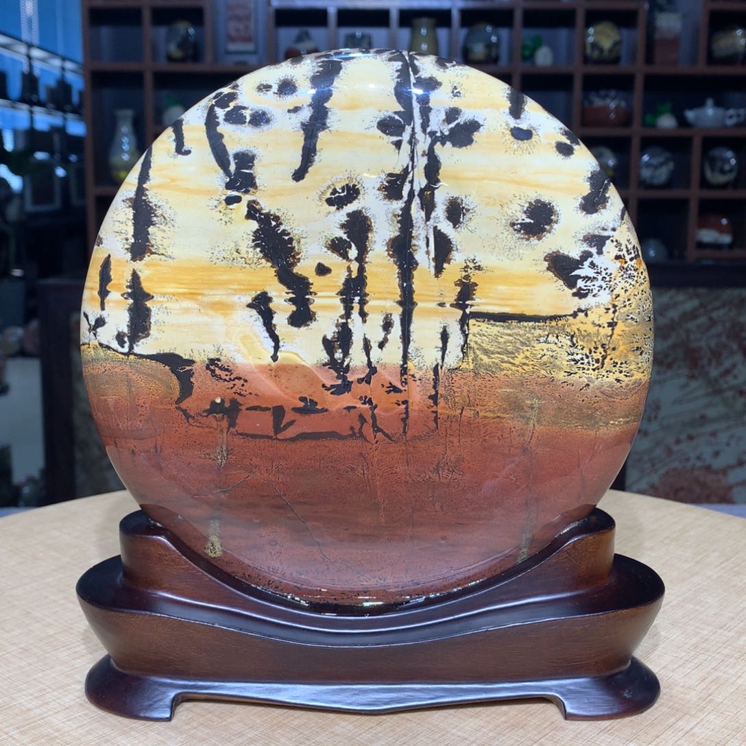 紫砂广西国画石，收藏观赏