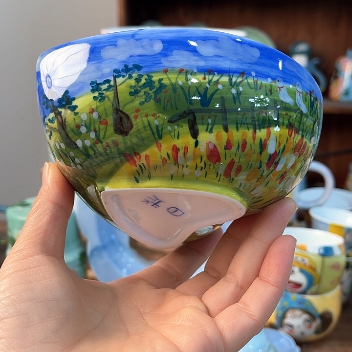 陶猫*景德镇釉下手绘陶瓷 