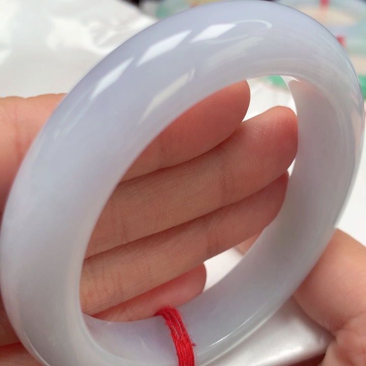 翡翠手镯未镶嵌冰胶粉紫18