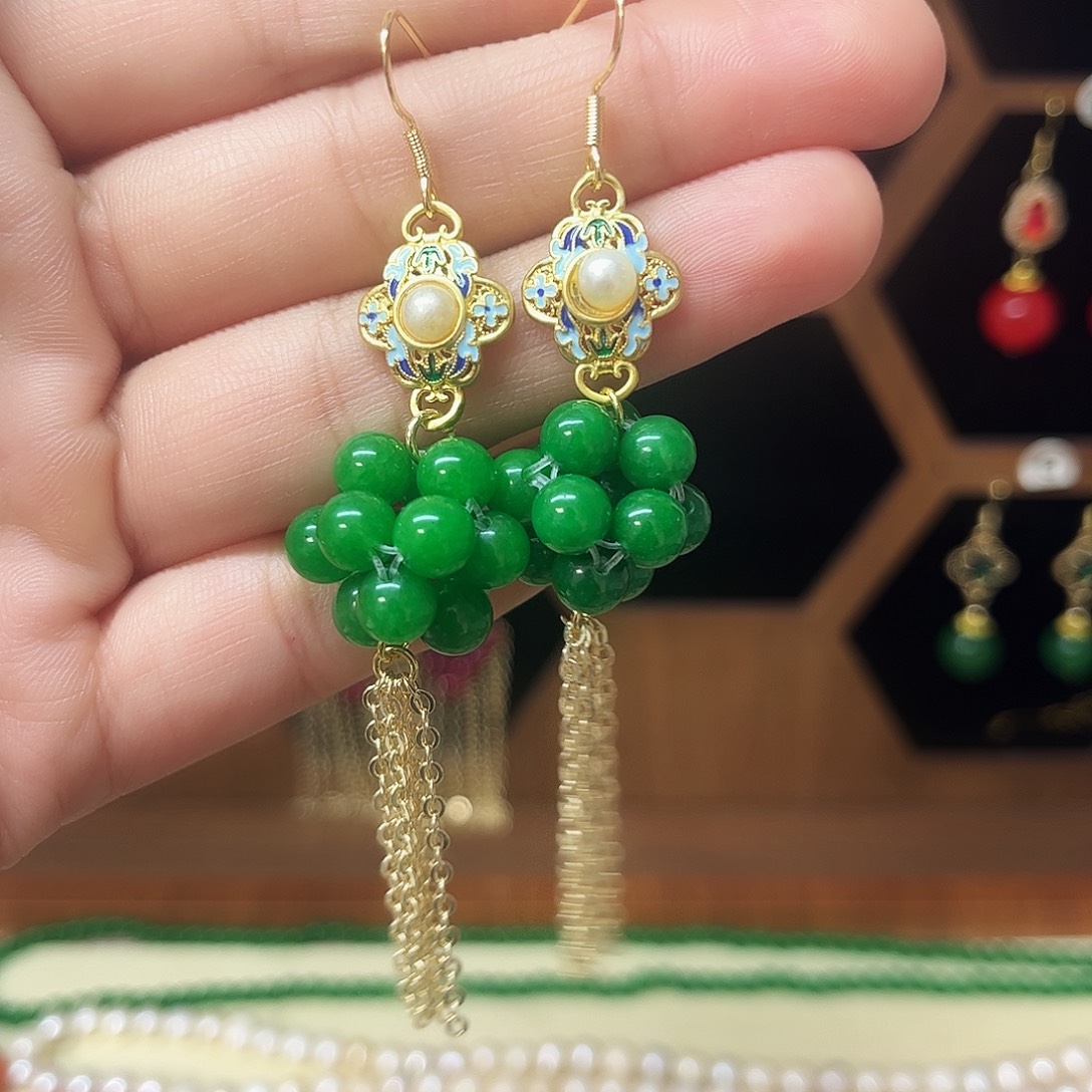 锆石合金925银耳饰