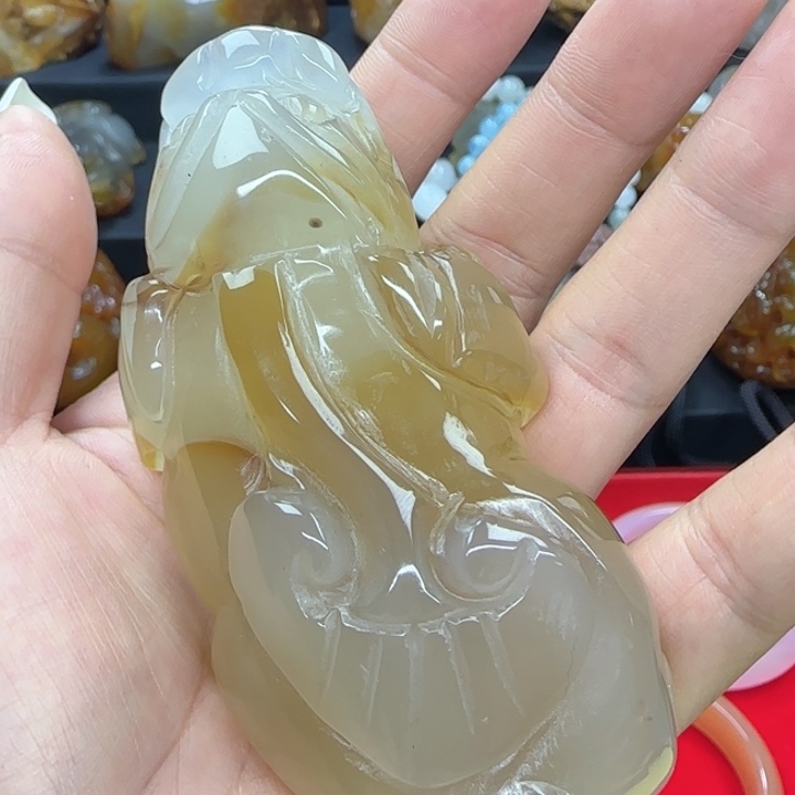 玛瑙/玉髓未镶嵌手把件