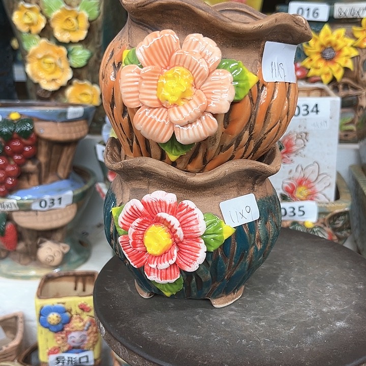 紫砂花盆粗陶材质多肉花盆