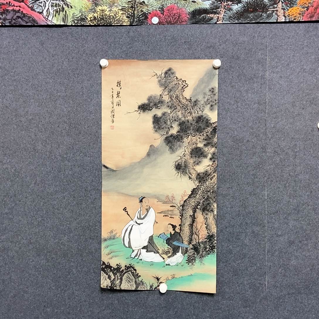 国画三尺仿古山水一副